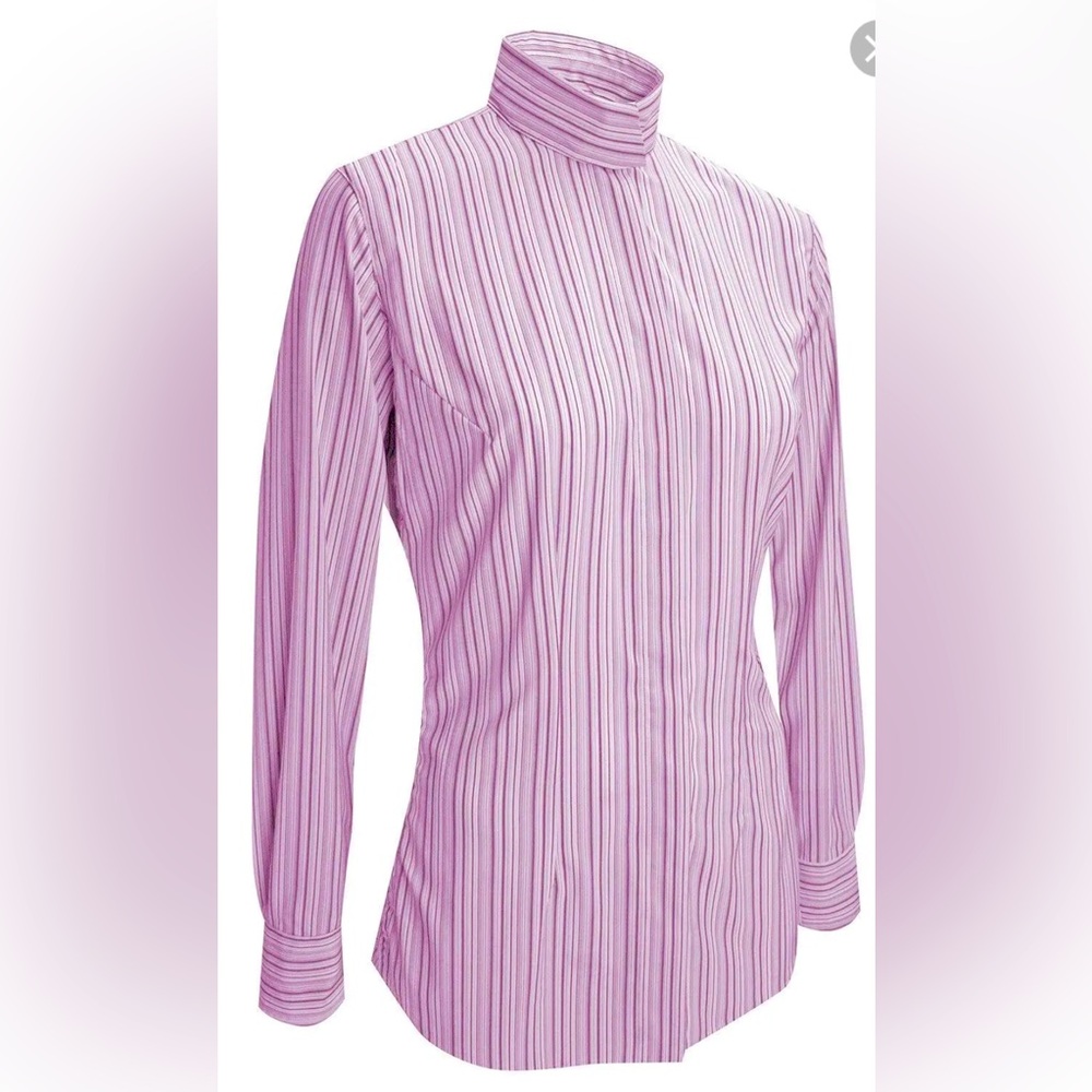 Irideon Arena Horse Show Shirt Pink Stripes 34